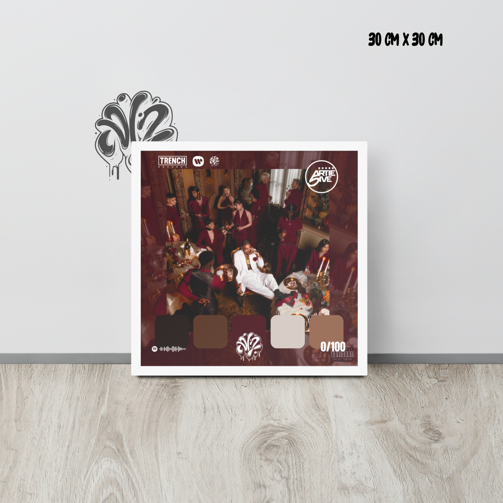Poster 30x30 “la bella vita” di artie 5ive – Cornice in Legno Inclusa, Pronto da Appendere