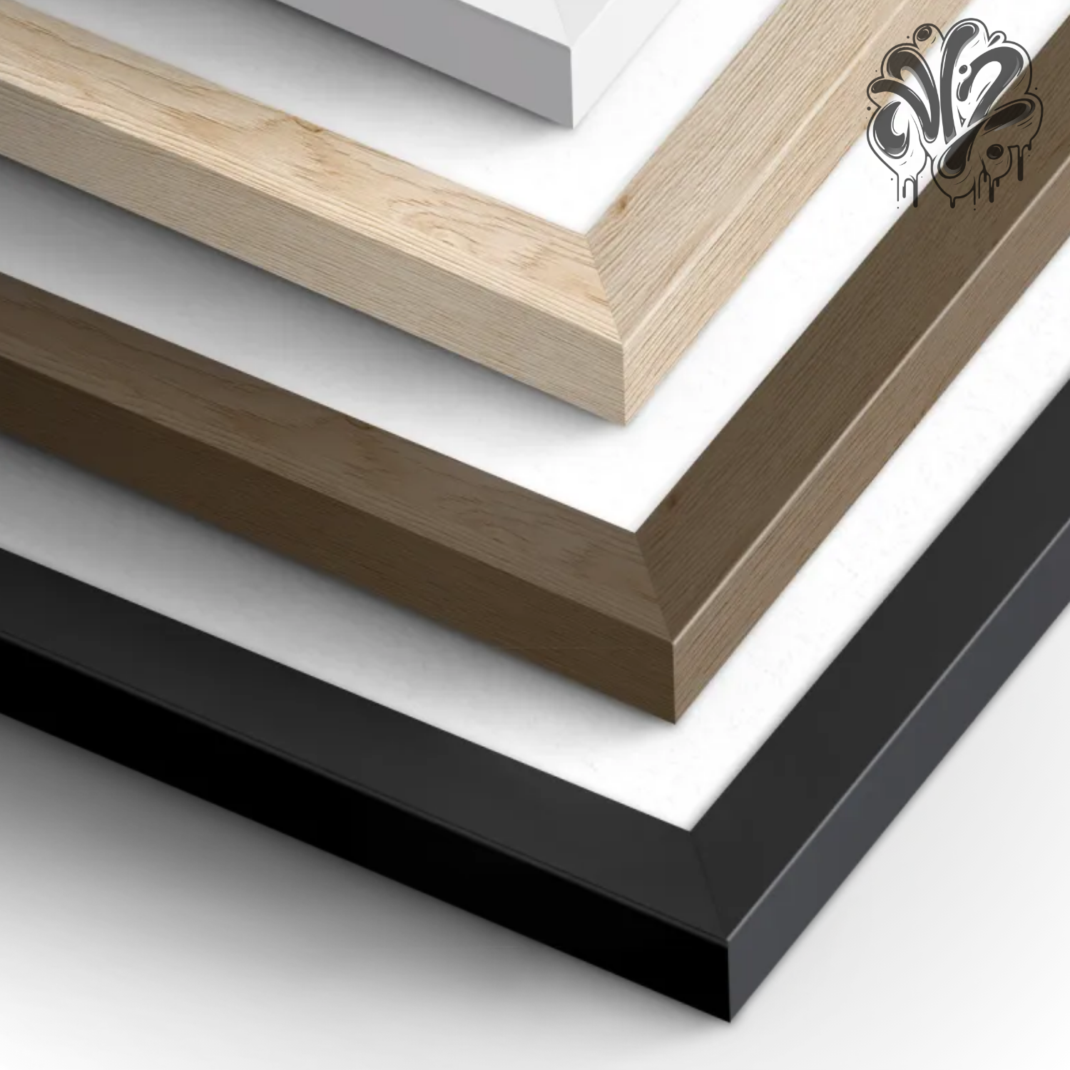 X100PRE | Bad Bunny | Poster in carta semilucida classica con cornice in legno A3 (29.7 x 42  cm)