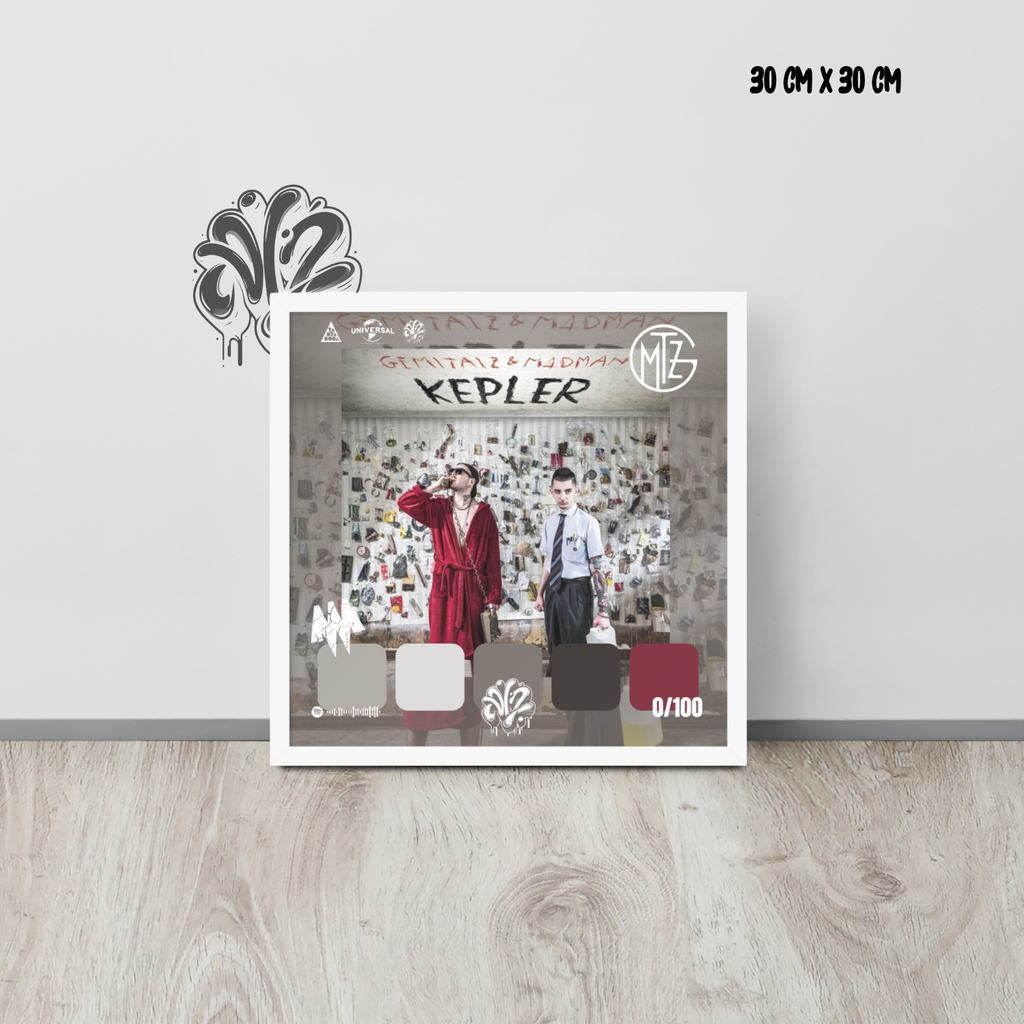 Poster 30x30 “Kepler” di Gemitaiz & Madman – Cornice in Legno Inclusa, Pronto da Appendere