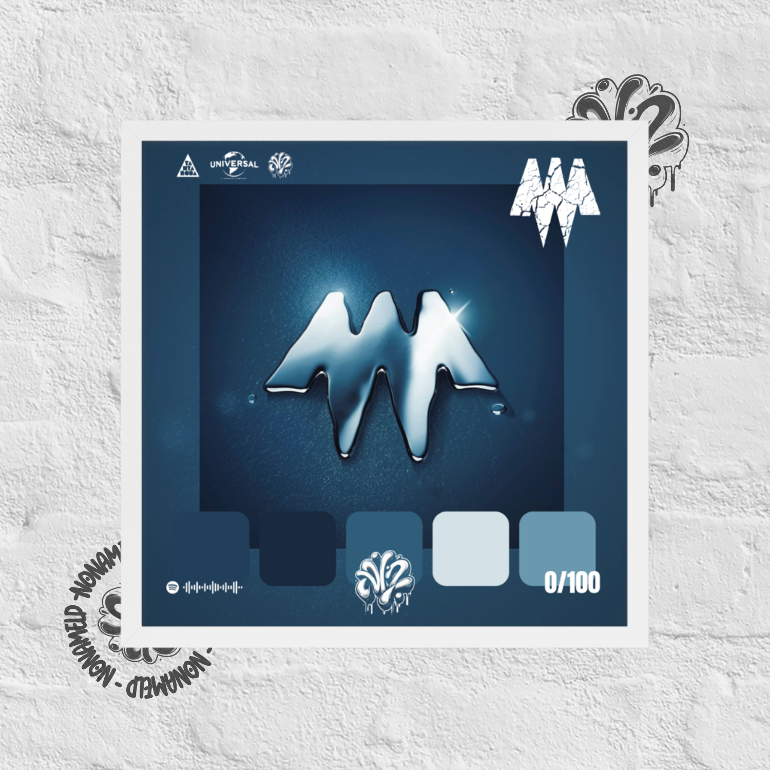 Poster 30x30 “MM Vol.4” di Madman – Cornice in Legno Inclusa, Pronto da Appendere