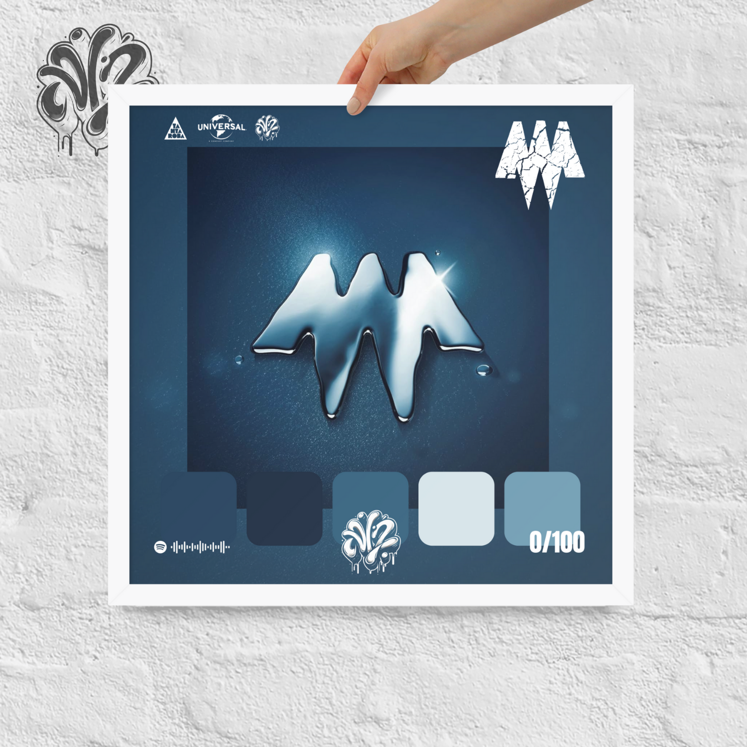 Poster 30x30 “MM Vol.4” di Madman – Cornice in Legno Inclusa, Pronto da Appendere