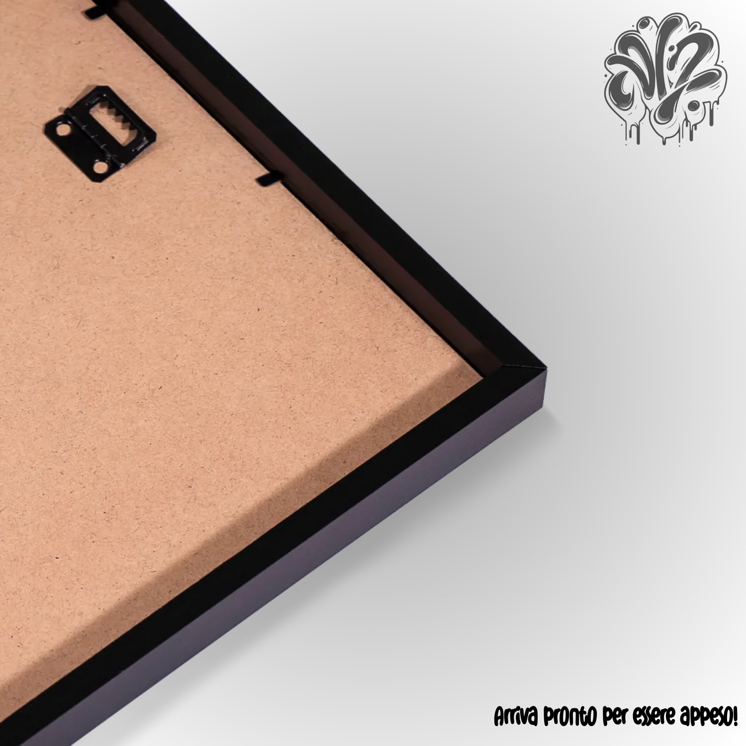 Poster 30x30 “Motivation 4 the streetz” di Artie 5ive & Rondodasosa – Cornice in Legno Inclusa, Pronto da Appendere