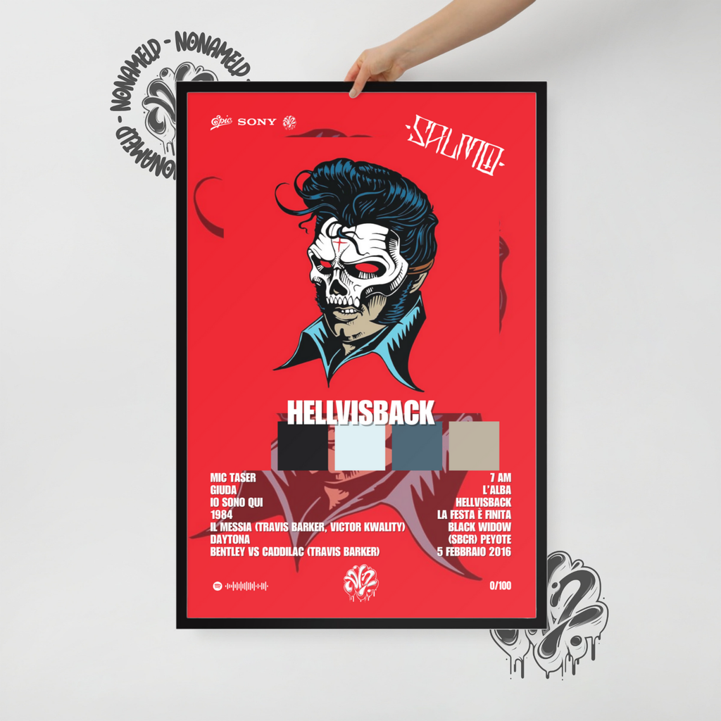 Hellvisback | Salmo | Poster in carta semilucida classica con cornice in legno A3 (29.7 x 42  cm)