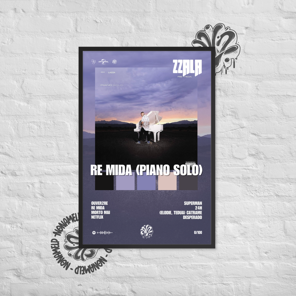 Re Mida | Lazza | Poster in carta semilucida classica con cornice in legno A3 (29.7 x 42  cm)