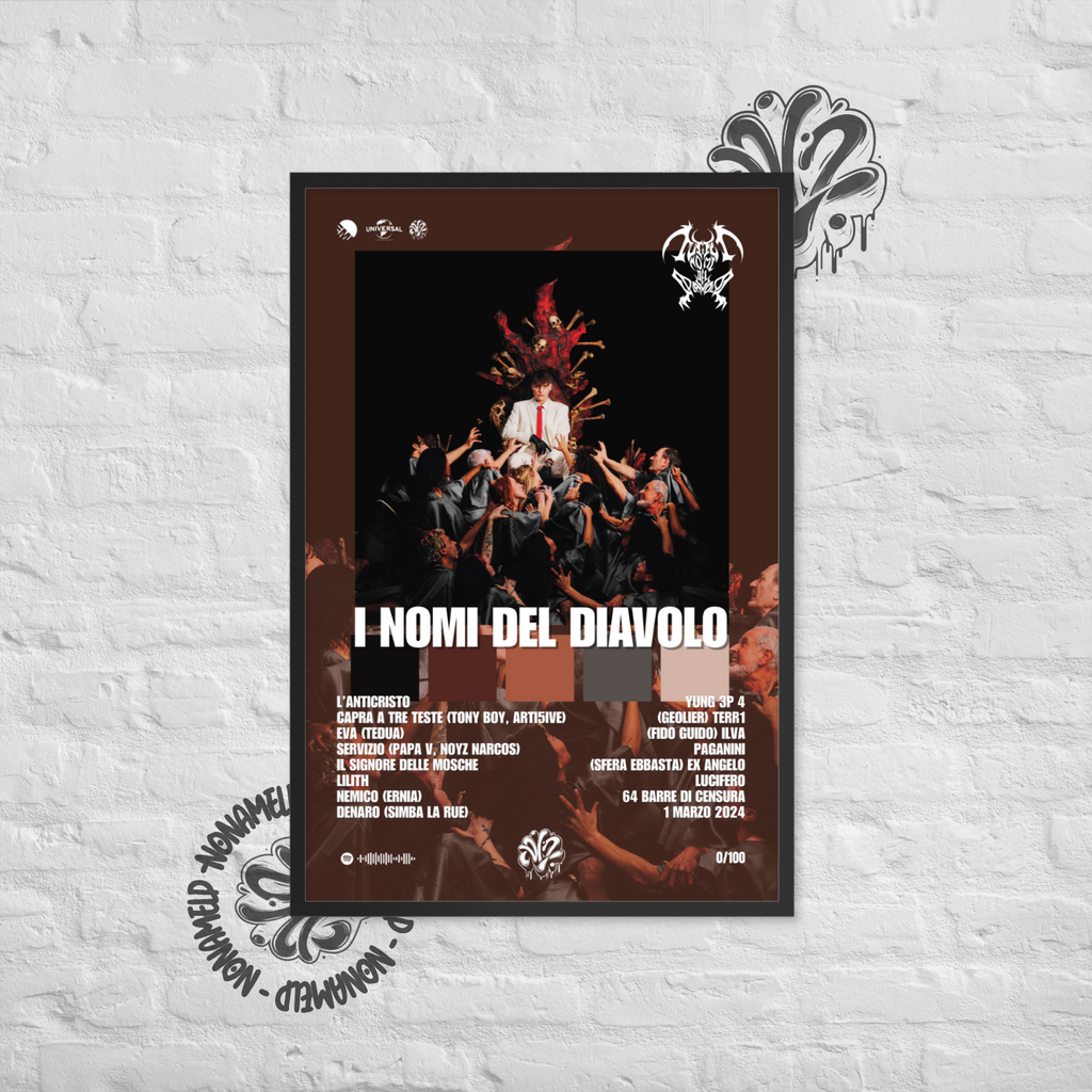I nomi del diavolo | KidYugi | Poster in carta semilucida classica con cornice in legno A3 (29.7 x 42  cm)