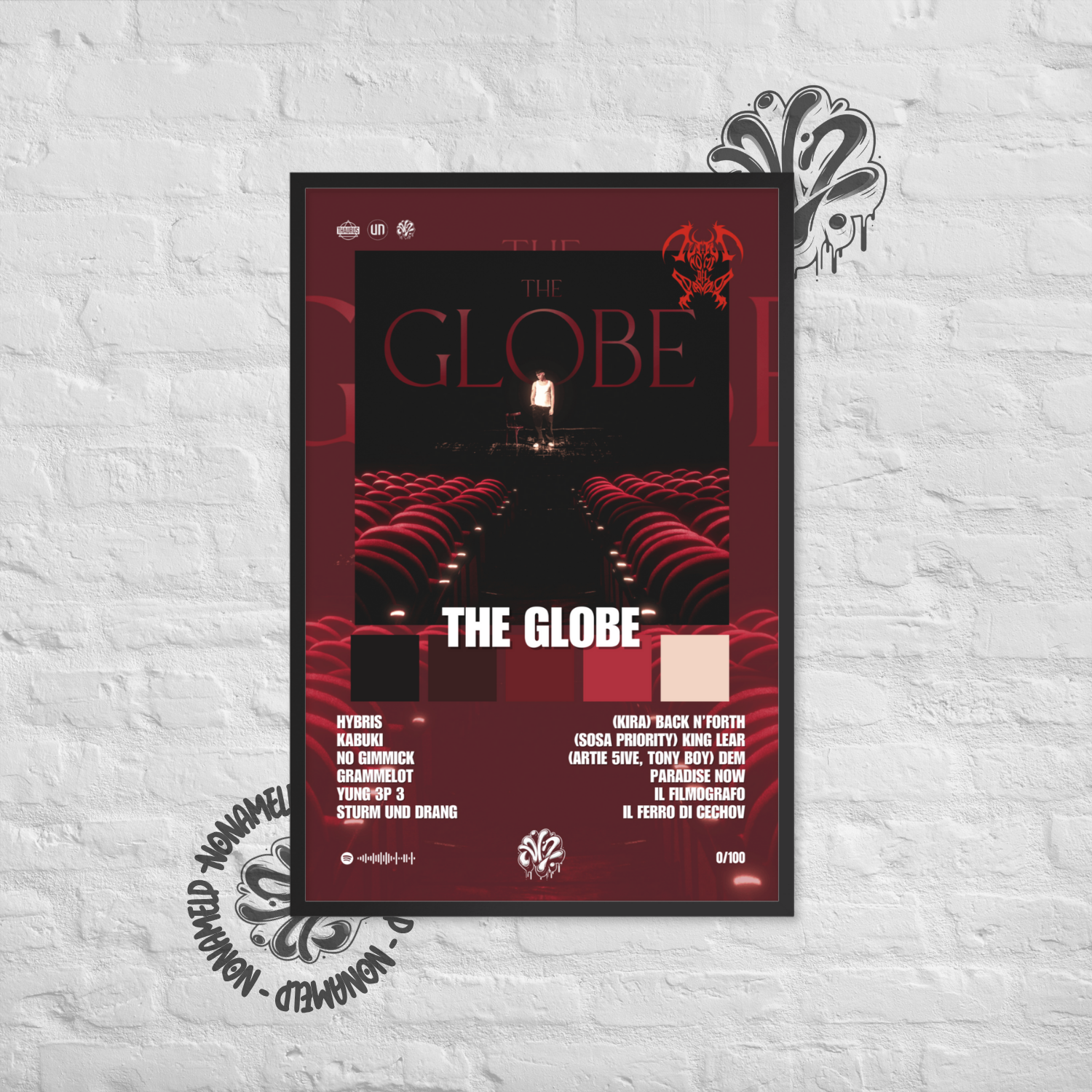 The globe | KidYugi| Poster in carta semilucida classica con cornice in legno A3 (29.7 x 42  cm)