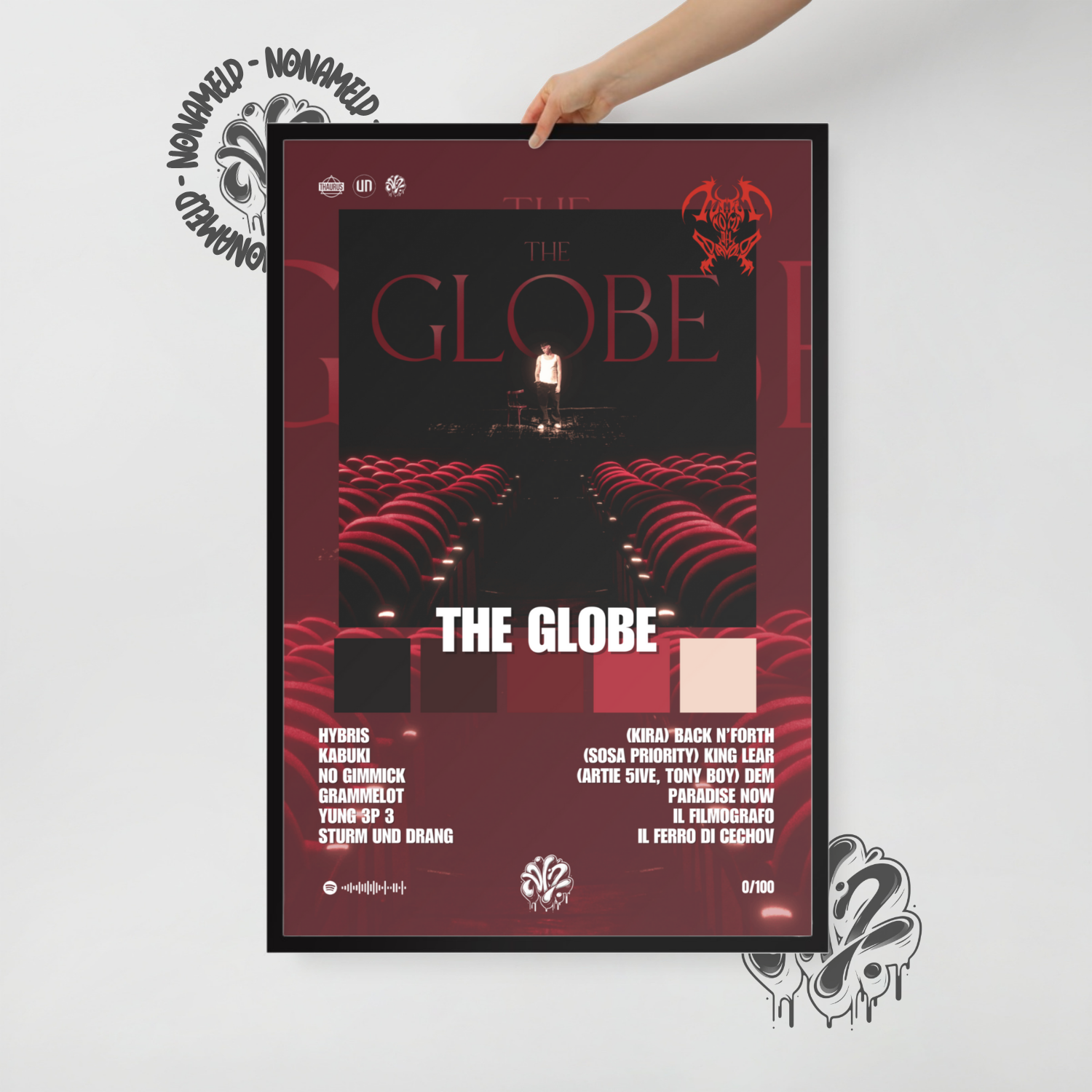 The globe | KidYugi| Poster in carta semilucida classica con cornice in legno A3 (29.7 x 42  cm)