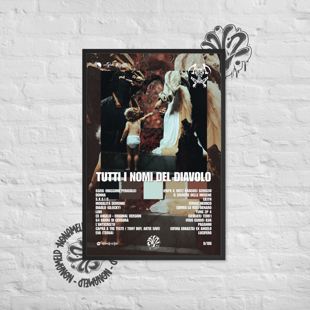 Tutti i nomi del diavolo | KidYugi | Poster in carta semilucida classica con cornice in legno A3 (29.7 x 42  cm)