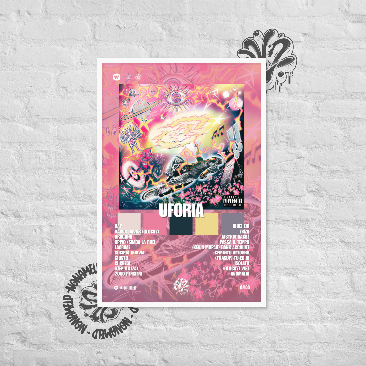 Uforia | Tony Boy | Poster in carta semilucida classica con cornice in legno A3 (29.7 x 42  cm)