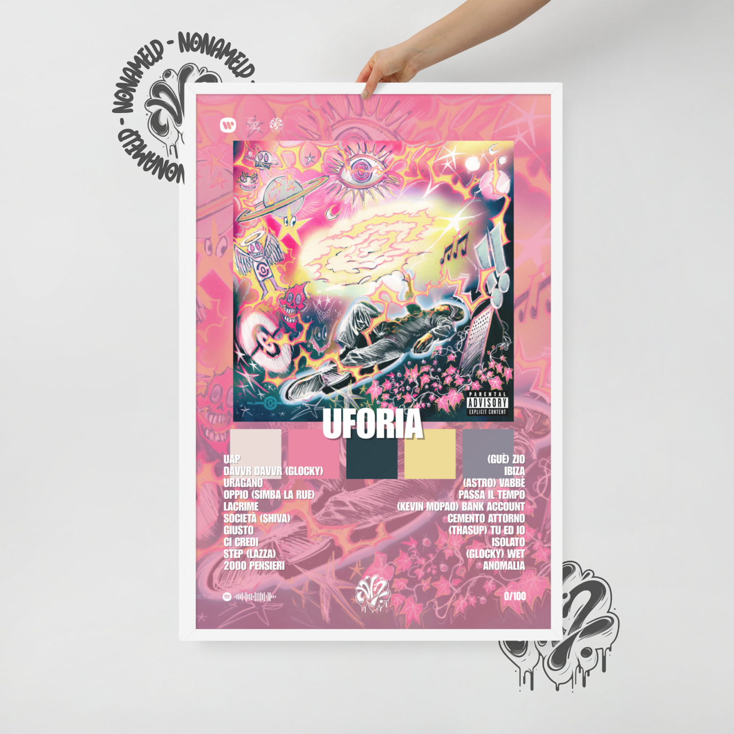 Uforia | Tony Boy | Poster in carta semilucida classica con cornice in legno A3 (29.7 x 42  cm)